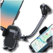 Uchwyt do samochodu na telefon czarny elastyczny długie ramię