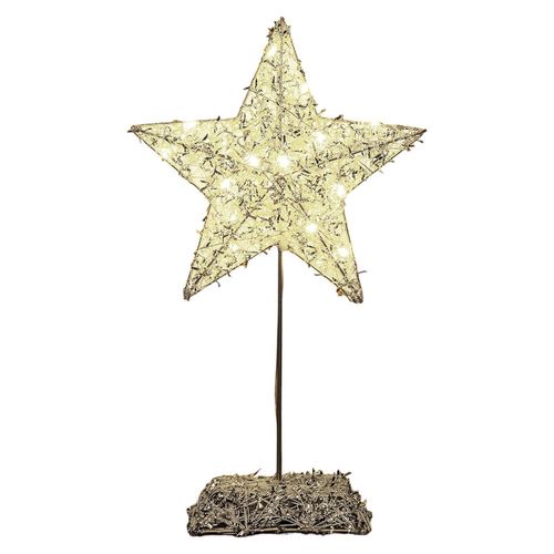 Lampka świąteczna świecąca gwiazda LED srebrna na Arena.pl