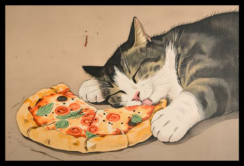 Plakat 45x30cm Pizza Dla Kota na Arena.pl