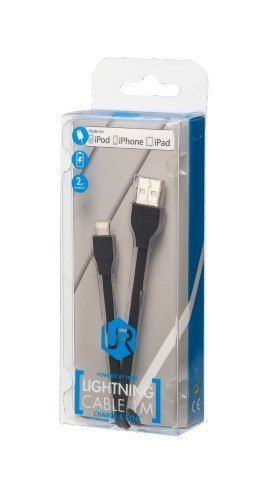 UrbanRevolt Flat Lightning Cable 1m - black na Arena.pl
