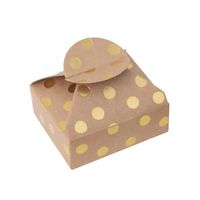 PUDEŁKA SKŁADANE CANDY BOX 6X7,5X2,5 CM ZŁOTE KROPKI 4 SZT DPBO-051 DP