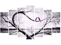 80CM 140CM OBRAZ 7 ELEM W FIOLETOWYM ŚWIETLE KSIĘŻYCA ŚCIENNY