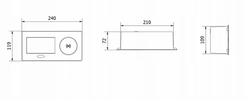 Przedłużacz biurkowy wpuszczany 1 gniazdo + ładowarka indukcyjna + 2 x USB, Srebrny na Arena.pl
