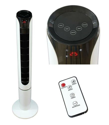 WENTYLATOR KOLUMNOWY PODŁOGOWY PILOT TIMER BIAŁY 40W 113CM na Arena.pl