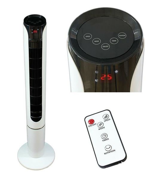 WENTYLATOR KOLUMNOWY PODŁOGOWY PILOT TIMER BIAŁY 40W 113CM zdjęcie 1