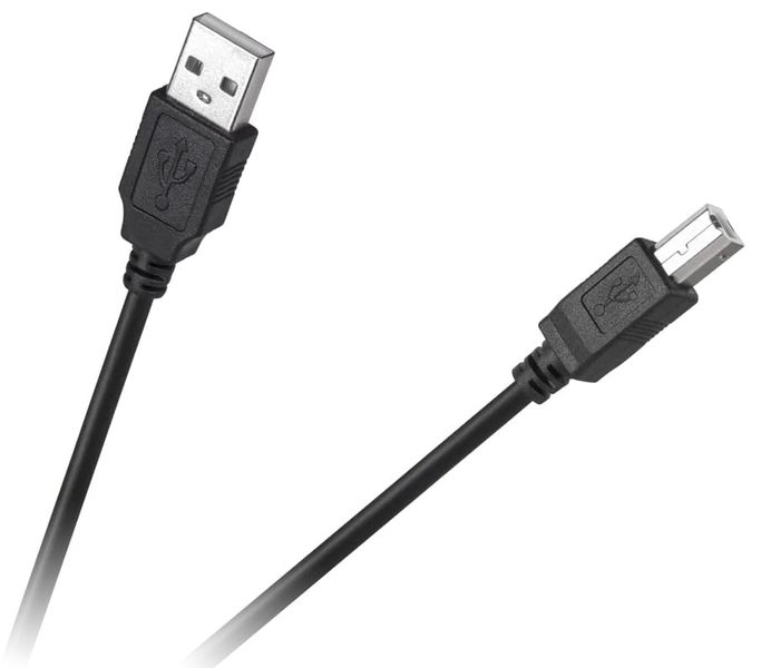 Kabel USB komputer drukarka 1,8m czarny zdjęcie 1