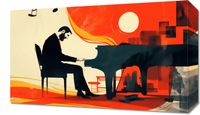 Obraz 50x30cm Pianista
