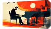 Obraz 50x30cm Pianista