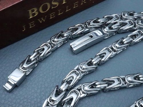 GRUBY SREBRNY ŁAŃCUSZEK NA SZYJĘ SPLOT KRÓLEWSKI na Arena.pl