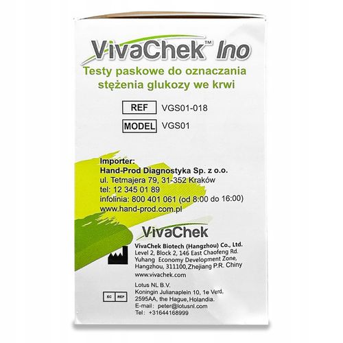 Paski do glukometru VivaChek Ino do oznaczania glukozy 50 sztuk na Arena.pl