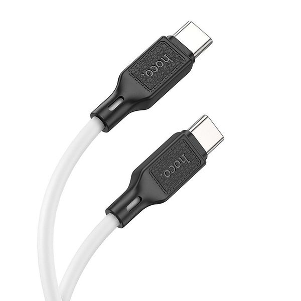 Kabel USB C do USB C Hoco 3A 60W 1 m X90 biały zdjęcie 1
