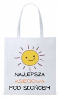 Dla Księgowej Księgowego Torba Eco Biała Shopper Z Nadrukiem Ze Zdjęciem