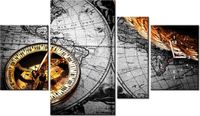70CM 120CM OBRAZ 4 ELEM ZABYTKOWA MAPA ŚCIENNY