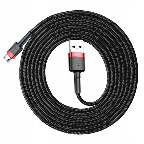Kabel USB do Micro USB Baseus Cafule 1.5A 2m (czerwono-czarny) na Arena.pl