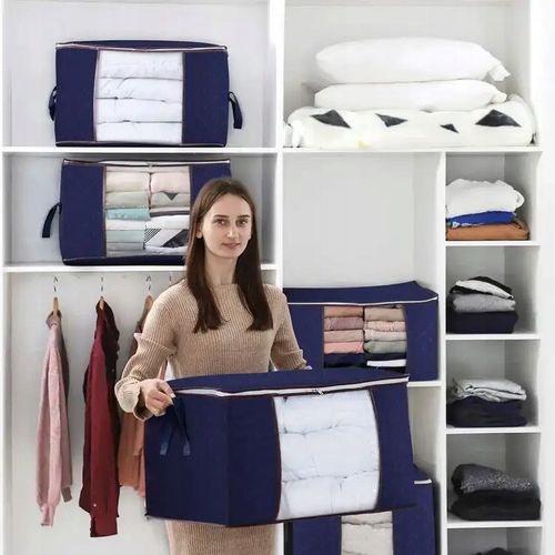 4x ORGANIZER POKROWIEC TORBY DO PRZECHOWYWANIA UBRAŃ POŚCIELI PREMIUM na Arena.pl