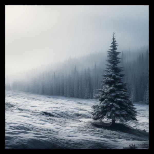 Plakat 40x40cm Samotna Choinka zdjęcie 2