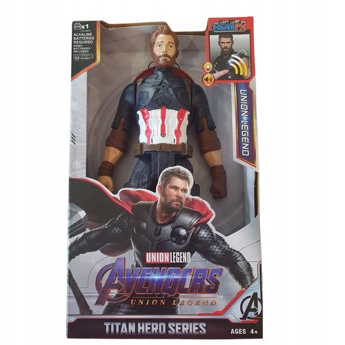 KAPITAN AMERYKA INTERAKTYWNA DUŻA FIGURKA AVENGERS ŚWIATŁO DŹWIĘK 30 CM na Arena.pl