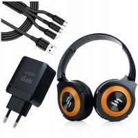 BEZPRZEWODOWE SŁUCHAWKI NAUSZNE BLUETOOTH STEREO + UNIWERSALNA ŁADOWARKA