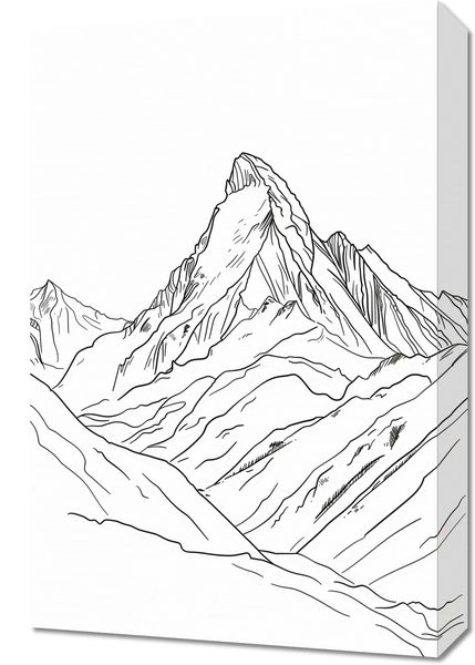 Obraz 40x60cm Górski Szkic zdjęcie 1