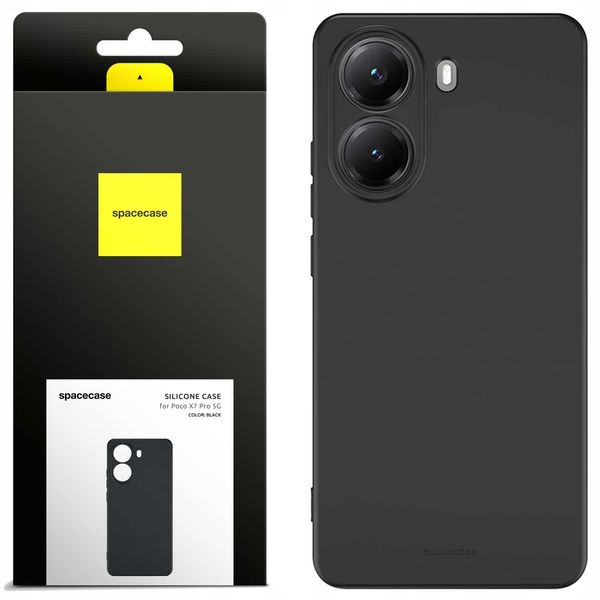 Spacecase Silicone Case 3.0 Poco X7 Pro 5G Black zdjęcie 1