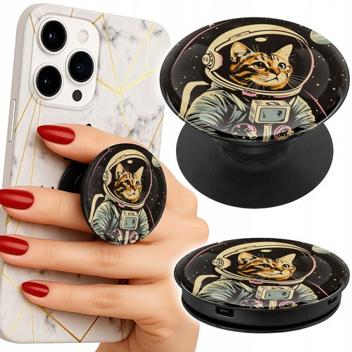 Uchwyt do telefonu Popsocket na palce/stojak KOCI ASTRONAUTA KOT KOSMOS na Arena.pl