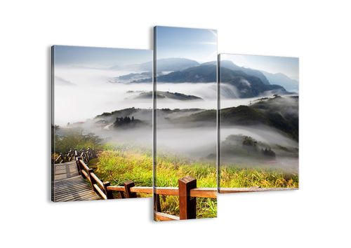 Obraz Na Płótnie - Góry Droga Mgła - 95X80 Cm - Cb95X80-2444 na Arena.pl