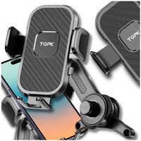 Uchwyt do samochodu na telefon czarny teleskopowy na kratkę