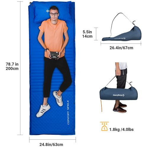 Materac Samopompujący King Camp Comfort Single - Beżowy na Arena.pl