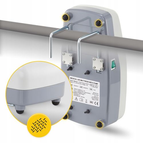 MATERAC PRZECIWODLEŻYNOWY BĄBELKOWY ANTYODLEŻYNOWY Z POMPĄ 200x90 CM 4FIZJO na Arena.pl