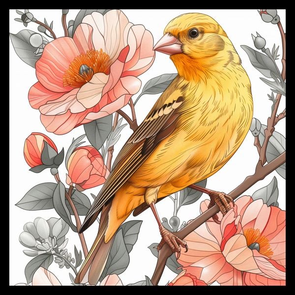 Plakat 30x30cm Wiosenny Śpiewaczek zdjęcie 2