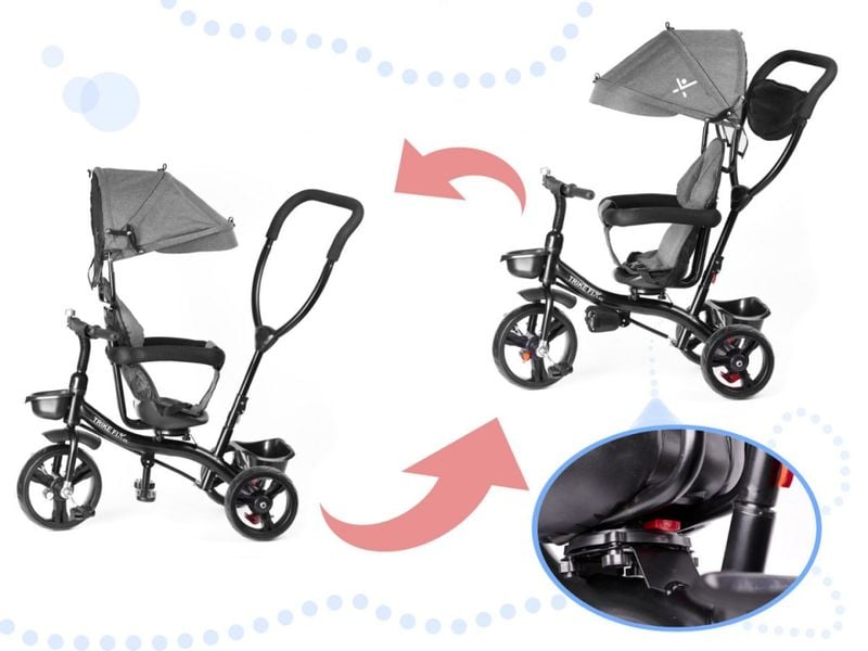 Rowerek trójkołowy Trike Fix Lite szary zdjęcie 13