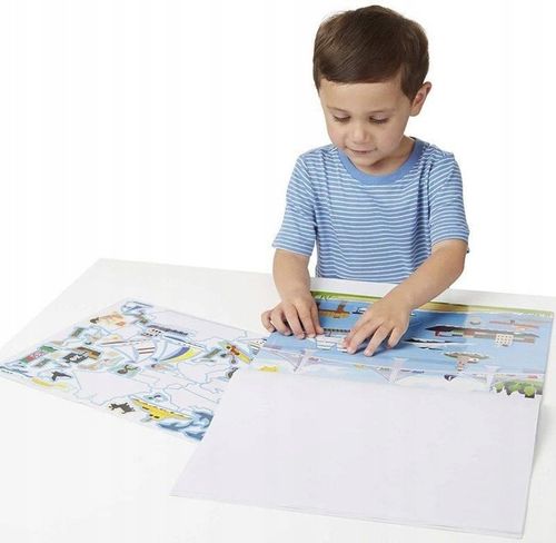 Książeczka z naklejkami wielokrotnego użytku Pojazdy 14199-Melissa & Doug, na Arena.pl