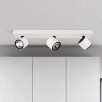 Sufitowa LAMPA plafon BONIVA SPL-2854-3B-WH Italux regulowana OPRAWA metalowe LED 15W 3000K reflektorki na listwie białe czarne