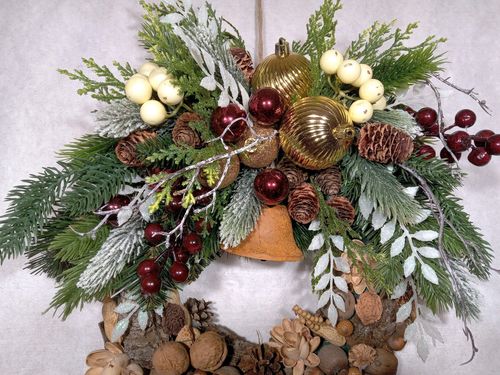 Świąteczny Wianek Z Dzwonkiem W Stylu Rustykalnym na Arena.pl