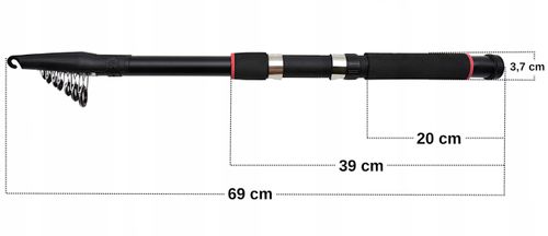 Wędka teleskopowa Miracle Fish MYSTERY TELE-450 WT: 40-80g 4,5 m na Arena.pl