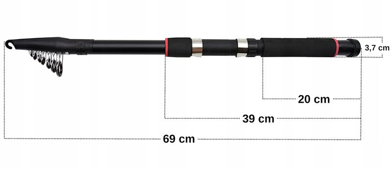 Wędka teleskopowa Miracle Fish MYSTERY TELE-450 WT: 40-80g 4,5 m zdjęcie 2