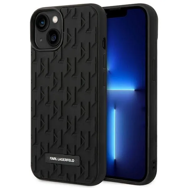 Etui Karl Lagerfeld 3D Monogram na iPhone 14 Plus - czarne zdjęcie 1
