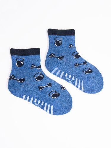 Skarpety chłopięce bawełniane półfrotte z ABS kolorowe 6PAK 17-19 na Arena.pl