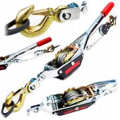 WCIĄGARKA LINOWA WYCIĄGARKA RĘCZNA 2T 2HAKI NACIĄGARKA 2000KG STALOWA