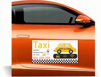 Magnes na auto samochód reklama magnetyczna 60x30cm TAXI duży wybór wzorów