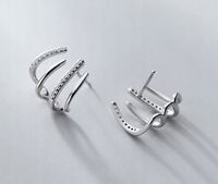 Kolczyki Srebrne PRÓBA 925 SREBRO Sztyfty z Cyrkoniami WKRĘTKI Damskie