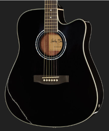 Gitara elektroakustyczna akustyczna Harley Benton D-120CE BK Mahoń Czarna na Arena.pl