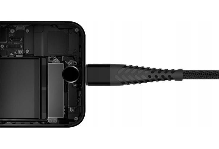 Kabel USB Typ-C - USB Typ-C Spider oplot (1 m, czarny) zdjęcie 5