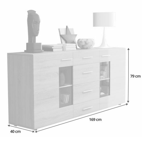 Meblościanka Tango biały / dąb sonoma na Arena.pl