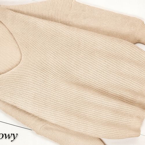 LUŹNY KLASYCZNY DUŻY KOBIECY SWETER OVERSIZE dekolt V kolory XL/XXL na Arena.pl