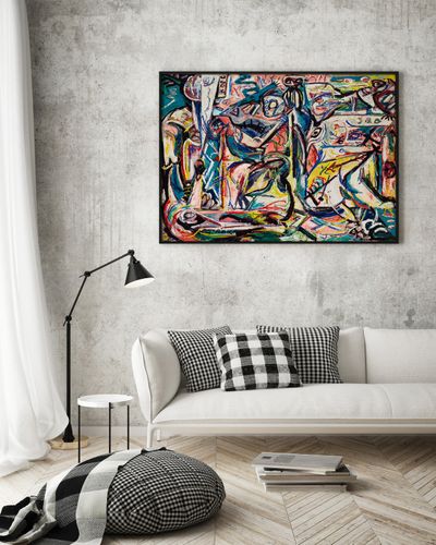 Plakat pollock obraz abstrakcyjny 40x50 cm na Arena.pl