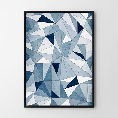 Plakat trójkąty abstrakcja geometria 29,7x42 cm A3 na Arena.pl