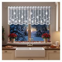 Firanka Gwiazdki wys 60 cm DomoweTekstylia | WN628G 060 | Boże Narodzenie