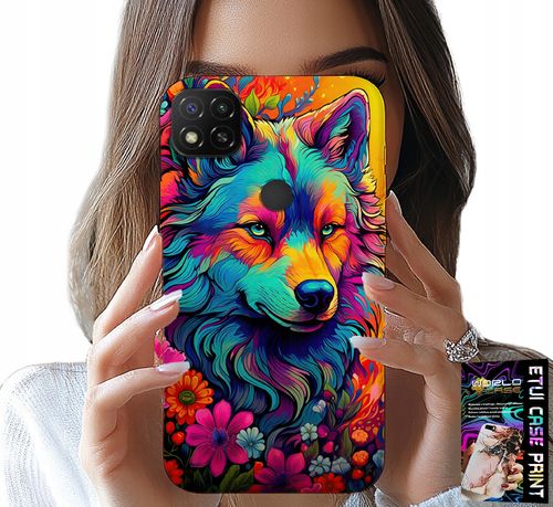 ETUI DO XIAOMI REDMI 9C - KOLOROWE WZORY, WILK WATAHA SWORA CASE na Arena.pl