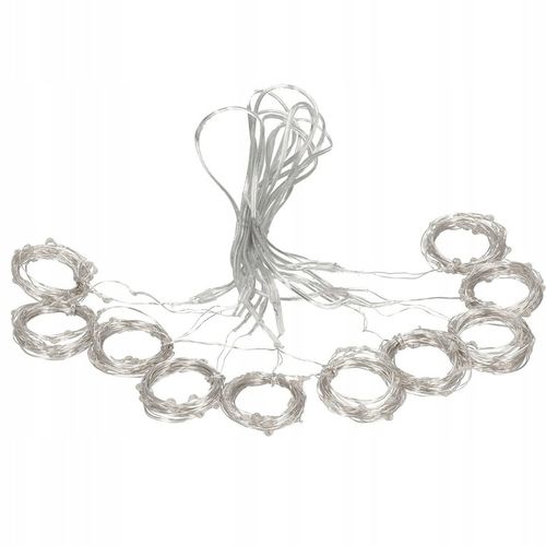 KURTYNA ŚWIETLNA NA BATERIE 300 LED LAMPKI 3x3M 8 FUNKCJI ZIMNE ŚWIATŁO na Arena.pl